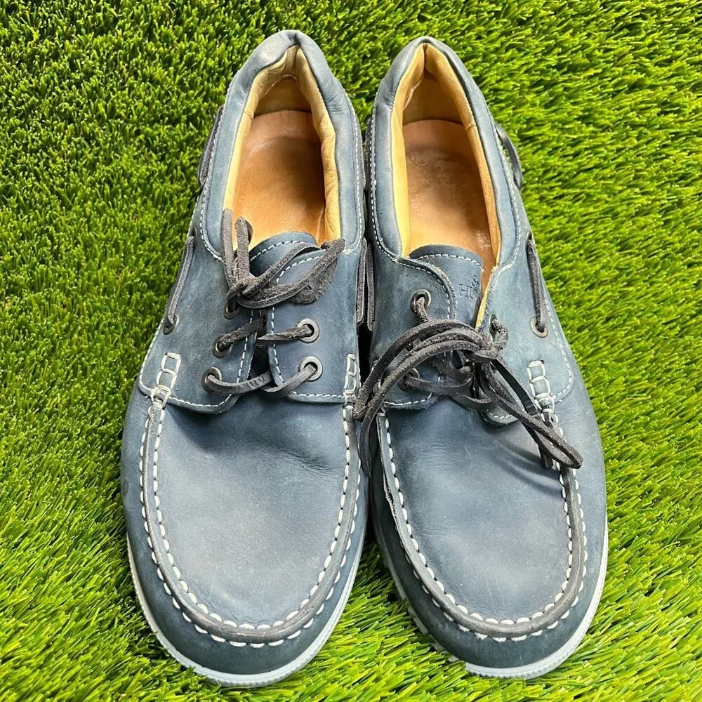 Samuel Hubbard New Endeavor Mens Size 9.5 Blue Casual Classic Leather Boat Shoes